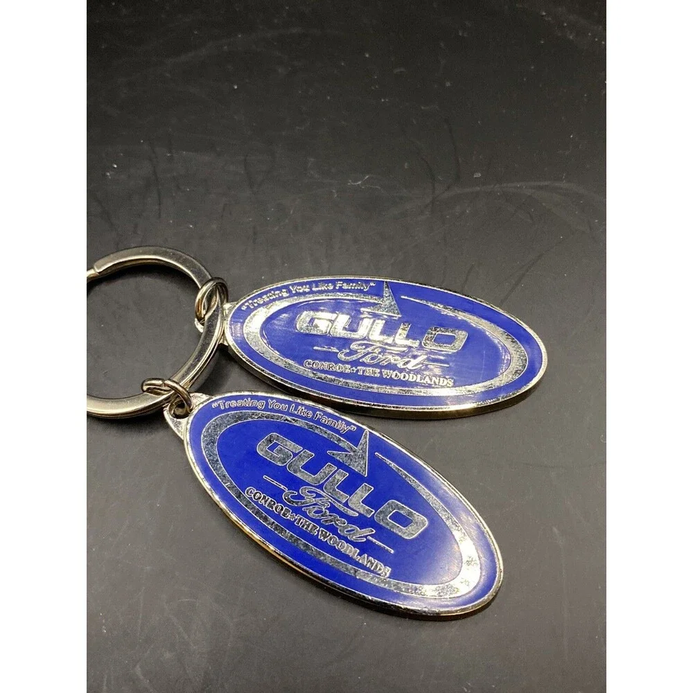 GULLO Ford 2 Emblem Keychains Metal Ford Charms, Gullo Ford Of Conroe, Texas